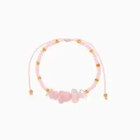 Браслет, длина 16 см, цв. розовый, золотой Браслет, длина 16 см, цв. розовый, золотой