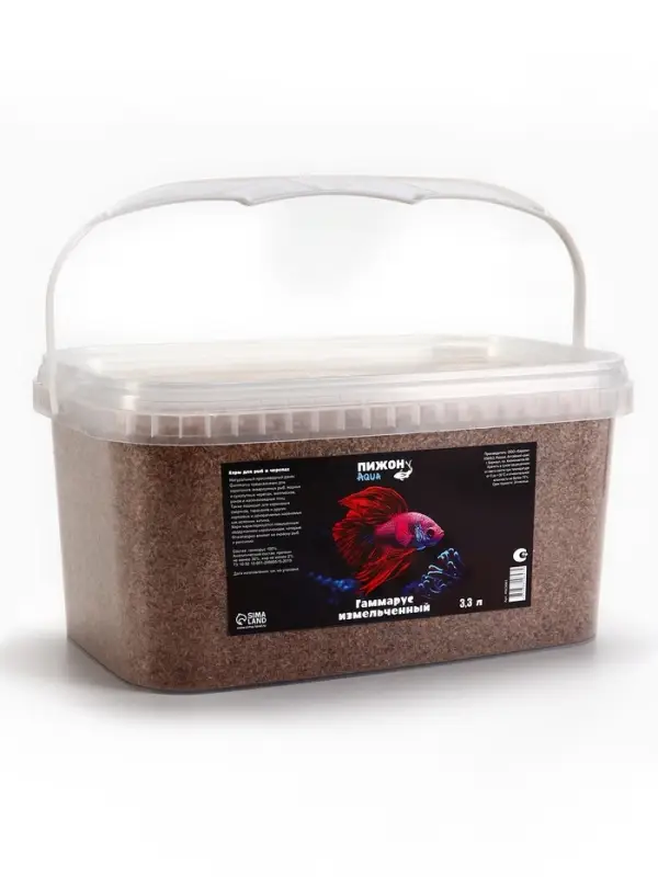 Корм для рыб и черепах &laquo;Пижон&raquo; гаммарус измельченный, 3.3 л