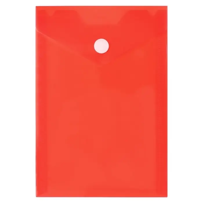 Папка-конверт на кнопке, А6, 180 мкм, вертикальная, глянцевая, МИКС