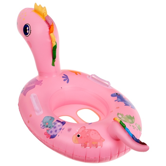 Плотик для плавания «Динозаврик», 75 х 50 см, цвет розовый Плотик для плавания «Динозаврик», 75 х 50 см, цвет розовый