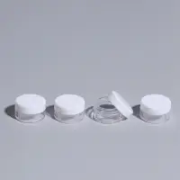 Баночки для хранения, 5 мл, d=2.8 см, набор 4 шт., белые, прозрачные