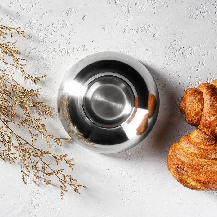 Миска из нержавеющей стали с двойными стенками «Трефор», 500 мл, d=15 см Миска из нержавеющей стали с двойными стенками «Трефор», 500 мл, d=15 см