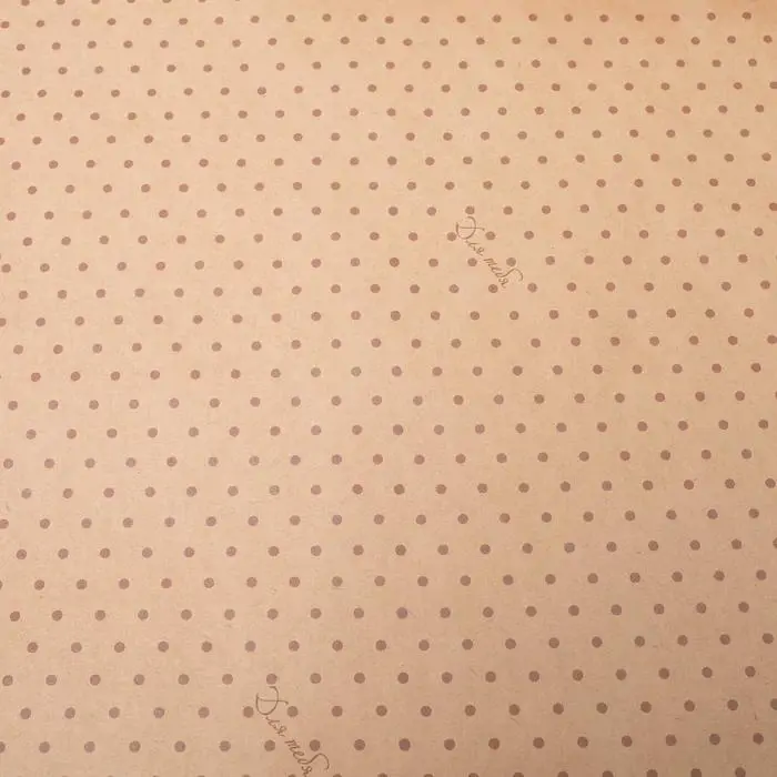 Бумага упаковочная крафт &laquo;Для тебя&raquo;, бежевый горох, 50 х 70 см