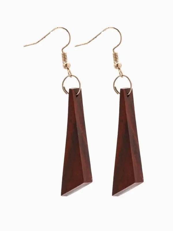 Серьги &laquo;Шарп&raquo;, дерево соно