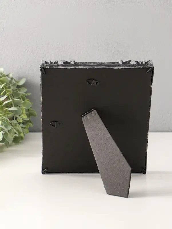 Фоторамка пластик 13х18 см "Узорная" тёмное серебро 19х23,8 см