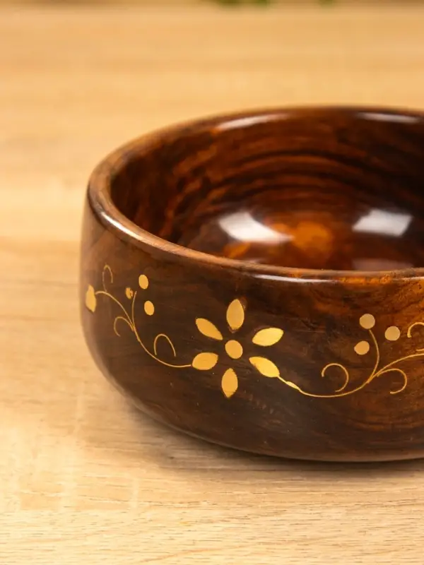 Чаша "Стебель" 12х12х5 см, дерево шишам