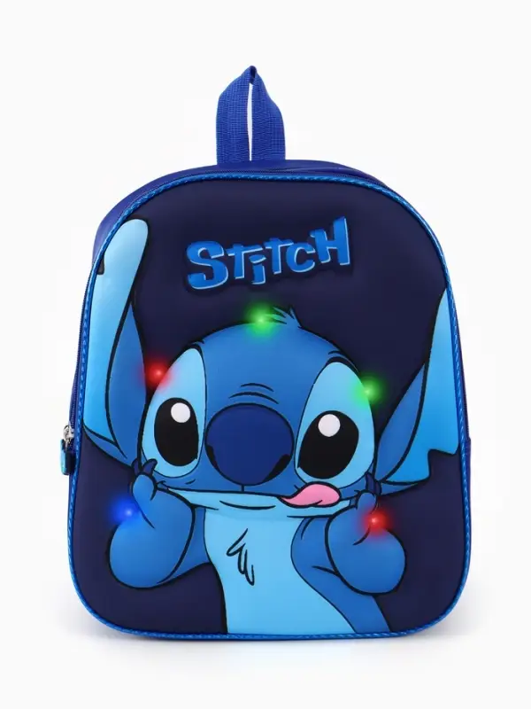 Рюкзак школьный со светодиодными лампочками &laquo;Синий Монстрик&raquo;