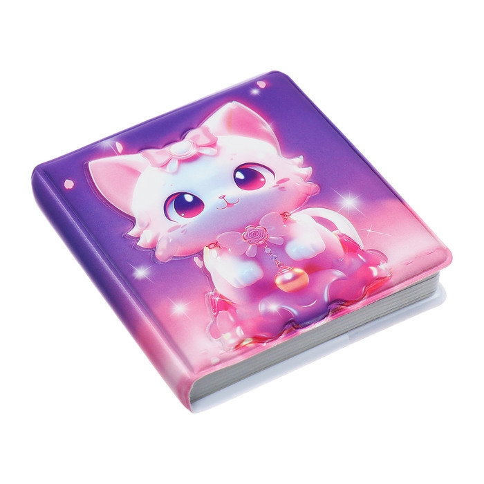 Записная книжка подарочная 96л,линия, цветной блок,обложка ПВХ 3D Кошка (9,5х10,5см) Записная книжка подарочная 96л,линия, цветной блок,обложка ПВХ 3D Кошка (9,5х10,5см)