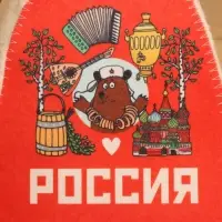 Шапка для бани с принтом "Россия", классическая