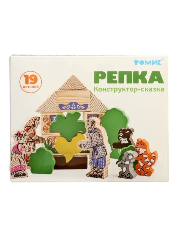 Конструктор деревянный &laquo;Сказки. Репка&raquo; 19 деталей