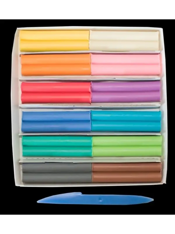 Пластилин 12 цветов, мягкий, восковой, 180 г «Фантазия», стек Пластилин 12 цветов, мягкий, восковой, 180 г «Фантазия», стек