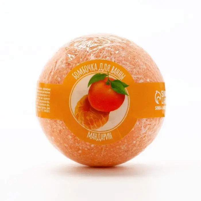 Бомбочка для ванны 120 г, аромат мандарина, Кладовая красоты