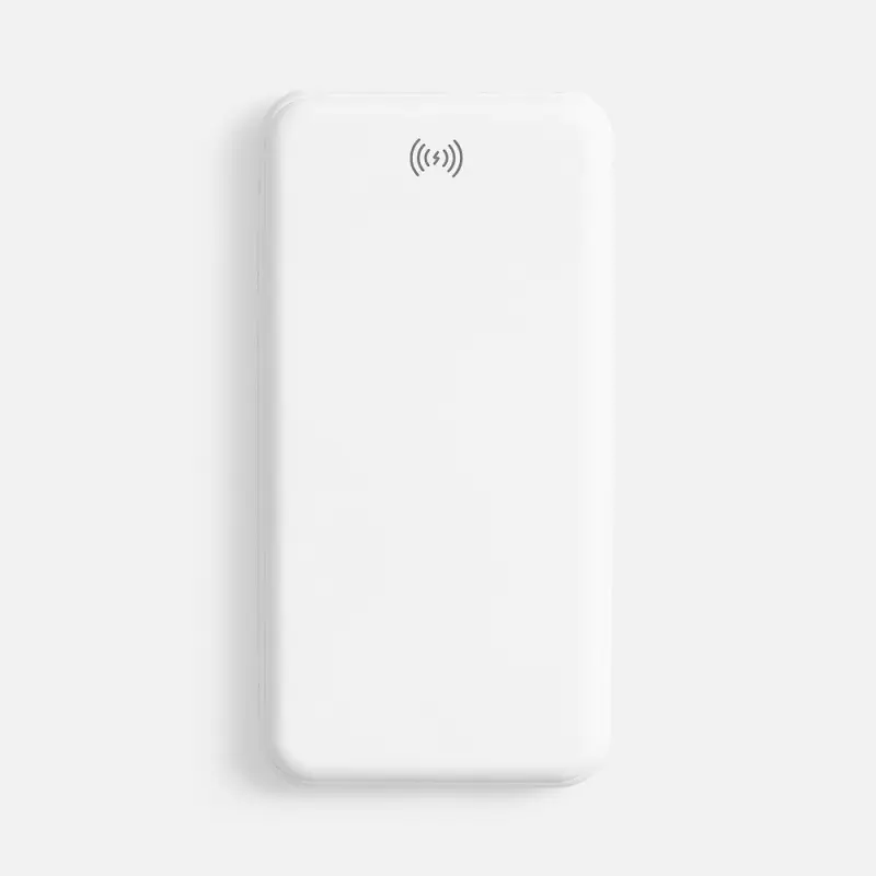 Аккумулятор с беспроводной зарядкой All Day Wireless, 10000 мАч, белый Аккумулятор с беспроводной зарядкой All Day Wireless, 10000 мАч, белый