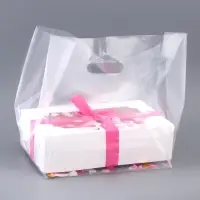 Пакет квадратный полиэтиленовый с вырубной ручкой, упаковка, прозрачный, 23,5х38+22см ± 5% 60 мкм