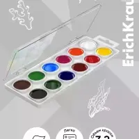 Акварельные краски 12 цветов ErichKrause Aquamarine, европодвес
