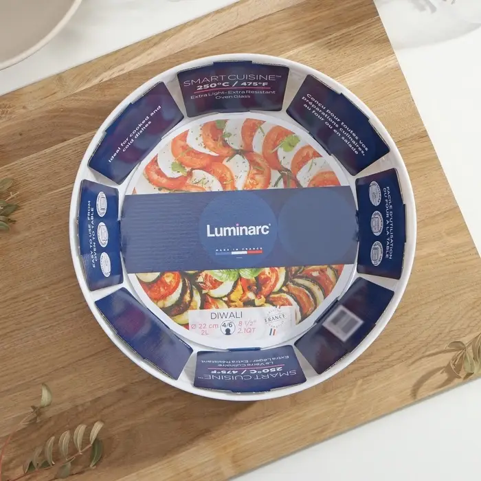 Форма для запекания Luminarc Diwali Service, 2 л, d=22 см, стеклокерамика, белая
