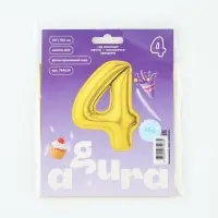 Воздушный шар фольгированный 40" &laquo;Цифра 4&raquo;