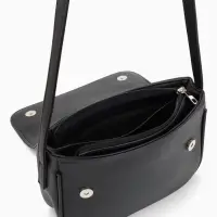 Сумка женская мессенджер TEXTURA на магните, 25&times;7.5&times;19 см, чёрный