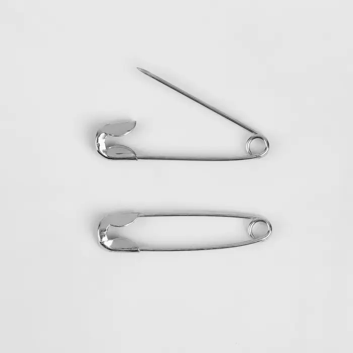 Булавки английские, 19 мм, 50 шт., цвет серебряный