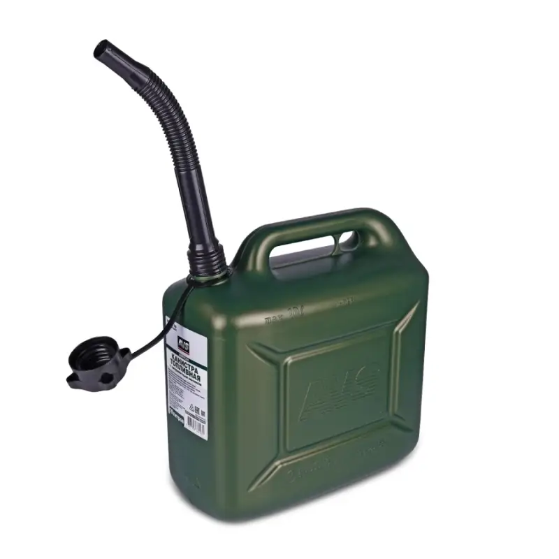 Канистра топливная пластик 10л. (тёмн.зелён.) AVS TPK-Z 10