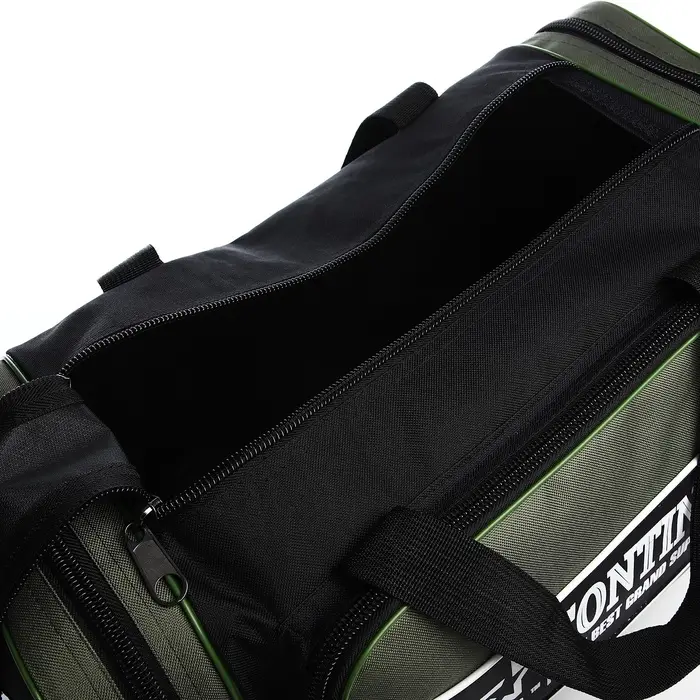 Сумка дорожная на молнии, 3 наружных кармана, длинный ремень, цвет чёрный/хаки Сумка дорожная на молнии, 3 наружных кармана, длинный ремень, цвет чёрный/хаки