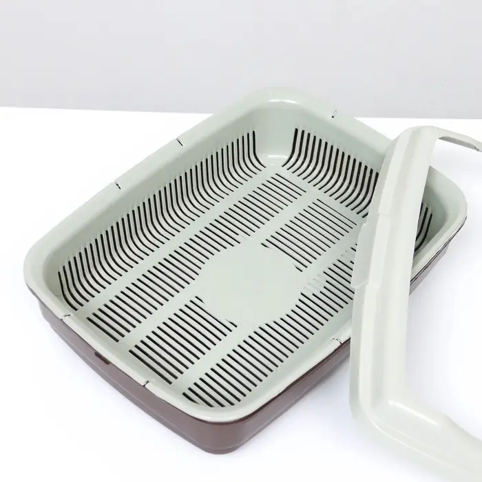 Лоток большой с сеткой и бортиком Atlantis &laquo;Стандарт&raquo;, 43&times;33&times;12.5 см, шоколад