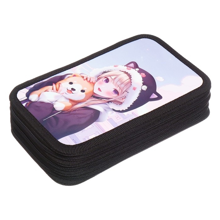 Пенал 3 секции, 125 х 205 х 55 мм, Calligrata 30П26/3 Пенал 3 секции, 125 х 205 х 55 мм, Calligrata 30П26/3 "Корея", ламинированный картон