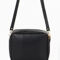 Сумка женская на молнии TEXTURA, 22&times;8&times;17 см, с цветным принтом, чёрная