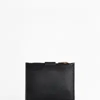 Картхолдер с монетницей на молнии, на 3 карты, чёрный