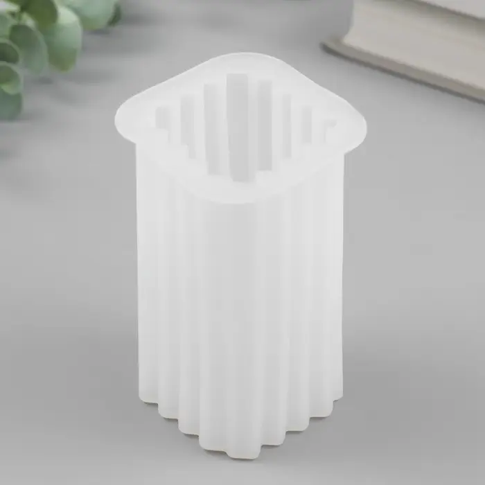 Молд силиконовый &laquo;Прямоугольник, Полоски вертикальные&raquo; 5.7&times;5.7&times;8.7 см