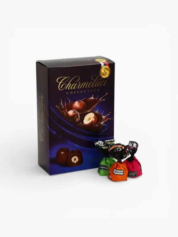 Подарочные конфеты в тёмном шоколаде с фундуком, 150 г