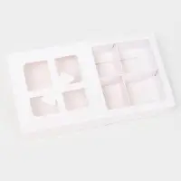 Коробка для 4 конфеты &laquo;Бантик&raquo;, белый 12.5&times;12.5&times;3.5 см