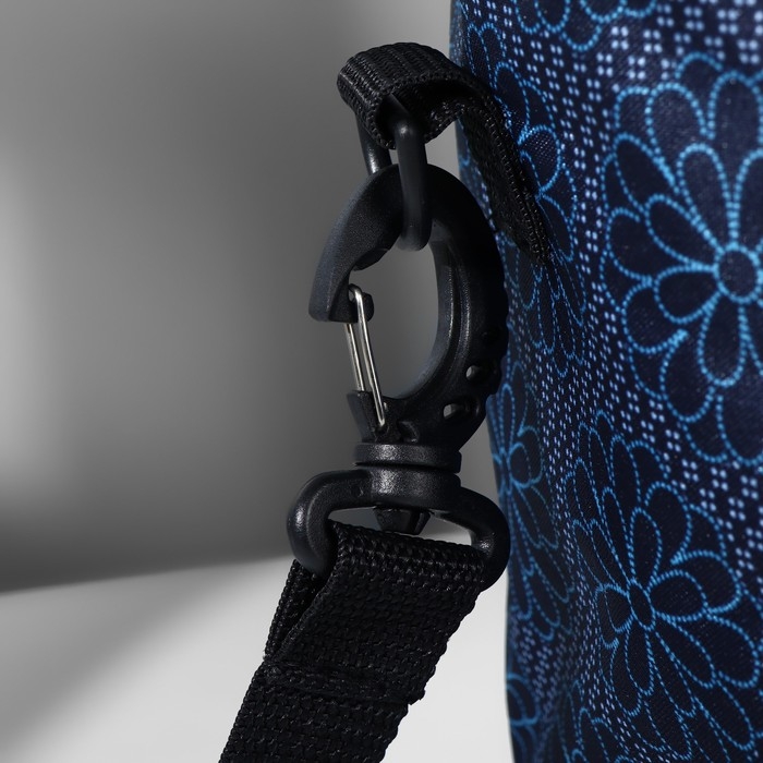 Сумка-футляр «Синие цветы», 2 люверса, d = 21 × 23 см, цвет разноцветный Сумка-футляр «Синие цветы», 2 люверса, d = 21 × 23 см, цвет разноцветный