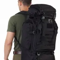 Рюкзак туристический Adventure мужской, 70 л, oxford, чёрный