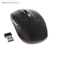 Мышь Luazon MB-1.1, беспроводная, оптическая, 3200 dpi, от 2 батареек, USB, чёрная