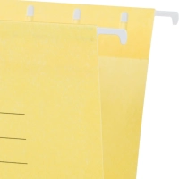 Папка подвесная Attache, А4, картон, желтый, до 200л., 5шт/уп