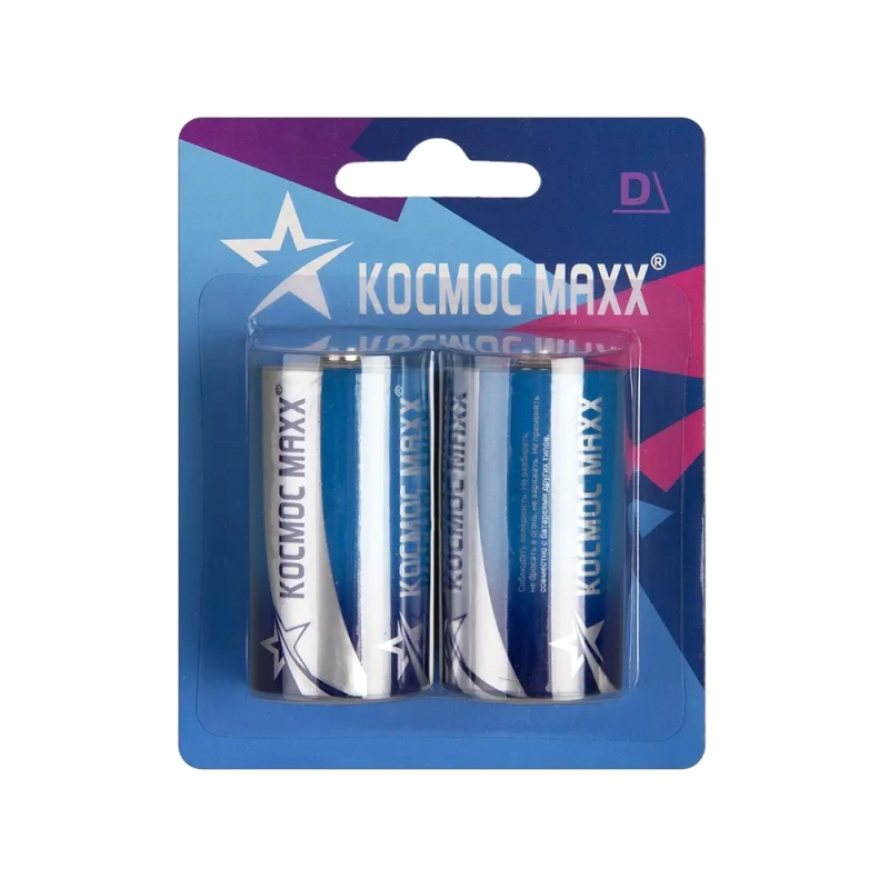 Батарейка Космос MAX R20 D BL2 Zinc Carbon 1.5V CN Батарейка Космос MAX R20 D BL2 Zinc Carbon 1.5V CN