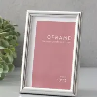 Фоторамка для фото 10х15 см "Oframe", пластик, серебро, (пластиковый экран)