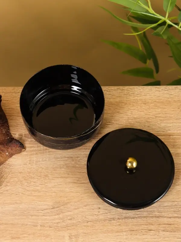 Конфетница с крышкой  Конфетница с крышкой "Тёмный шоколад" 11х11х7 см