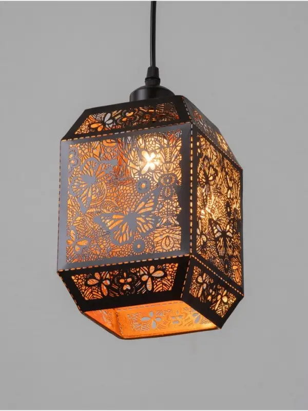 Светильник &laquo;Кэлшот&raquo; (Бабочки) 1&times;40 Вт Е27 черный 13&times;13&times;20+100 см