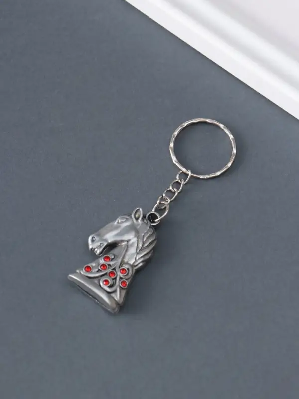 Брелок металл "Конь" узоры и стразы МИКС 3,5х2,5х0,8 см