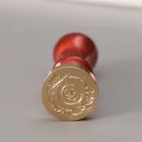 Печать для сургуча с пластиковой ручкой &laquo;Венок с буквой C&raquo;, 2.5&times;2.5&times;6.3 см
