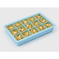 Форма для льда и заготовок Доляна &laquo;Кубик&raquo;, силикон, 11.7&times;18.7&times;3.4 см, 15 ячеек (3.4&times;3.4 см), голубая