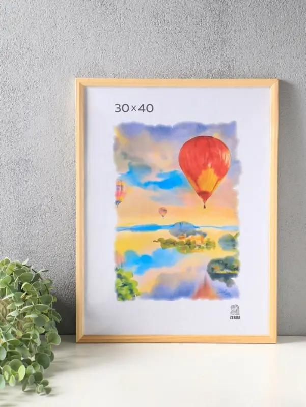 Фоторамка для фото 30&times;40 см, BONO, дерево, (пластиковый экран), натуральный