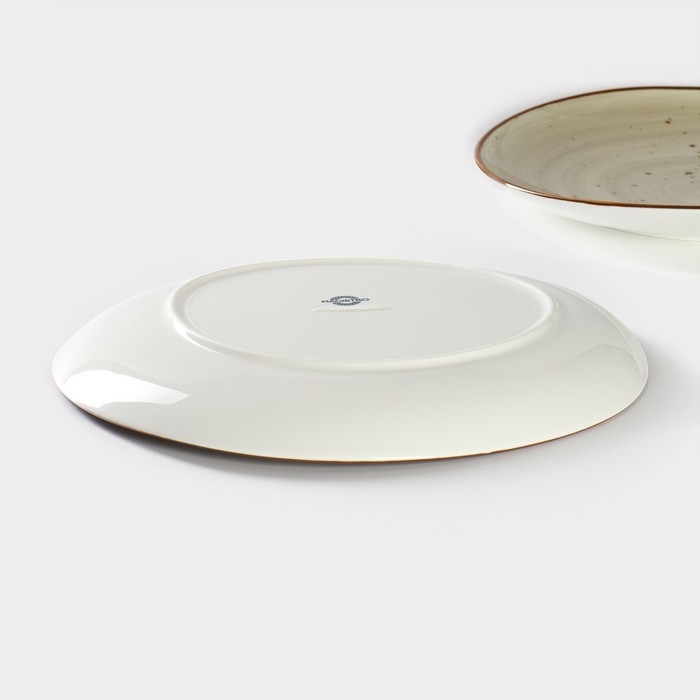 Набор тарелок фарфоровых обеденных Magistro Mediterana, 2 предмета: 31,5×29,7 см, цвет бежевый Набор тарелок фарфоровых обеденных Magistro Mediterana, 2 предмета: 31,5×29,7 см, цвет бежевый