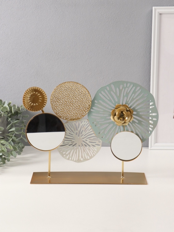 Сувенир металл, зеркало  Сувенир металл, зеркало "Тропический гербарий" 9х30х26,5 см