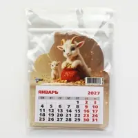 Календарь 2027, на магните, фигурный &laquo;Милые козлята&raquo;