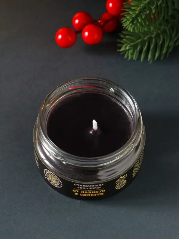 Свеча-эко магическая &laquo;От зависти и сплетен&raquo;, из натурального воска, 7&times;5 см