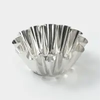 Форма для выпечки ромовой бабы, d=14 см, h=6.2 см, жесть, серебристая