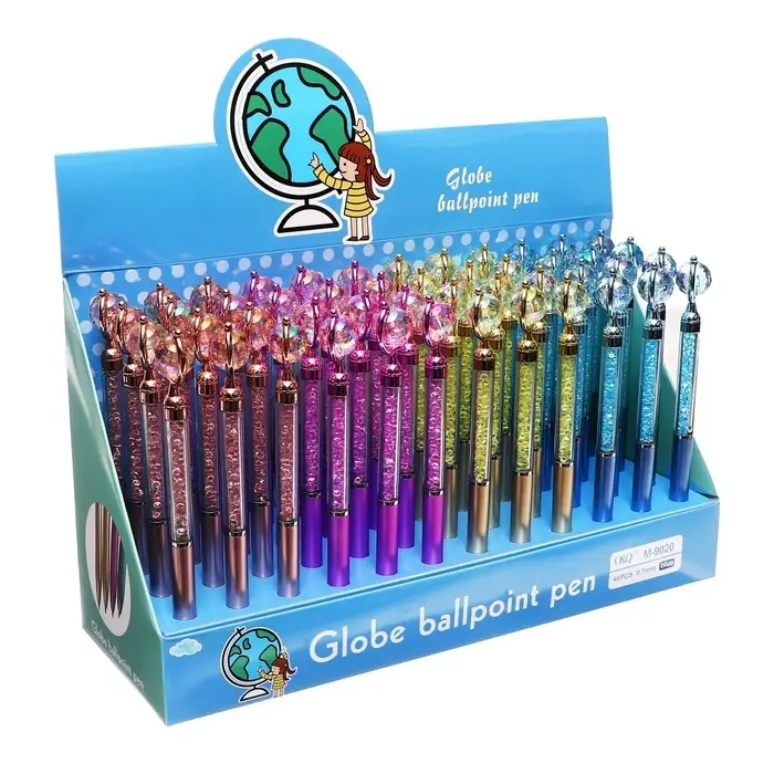 Ручка-прикол Calligrata &laquo;Глобус&raquo;, синий стержень, шариковая, МИКС